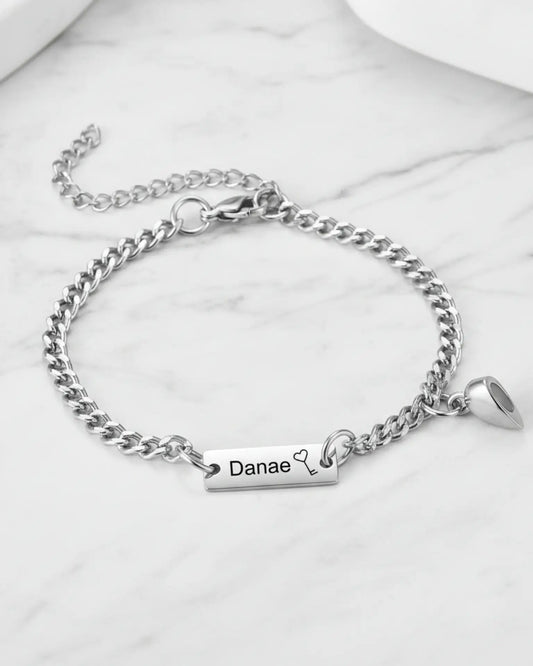 Personalised Magnetic Lock & Key Couple Bracelets IfShe IE