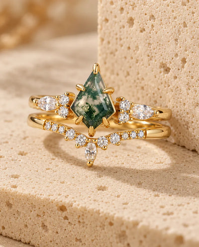 Moss Agate Rings