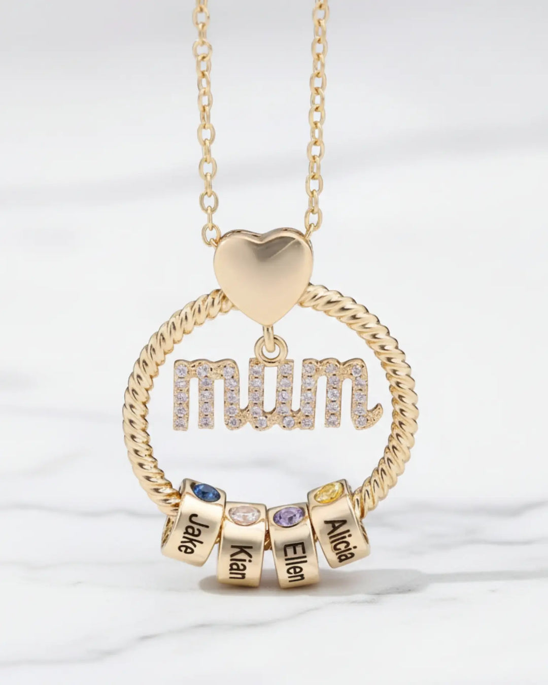 Personalised Mum Necklace with Birthstone Beads IfShe IE