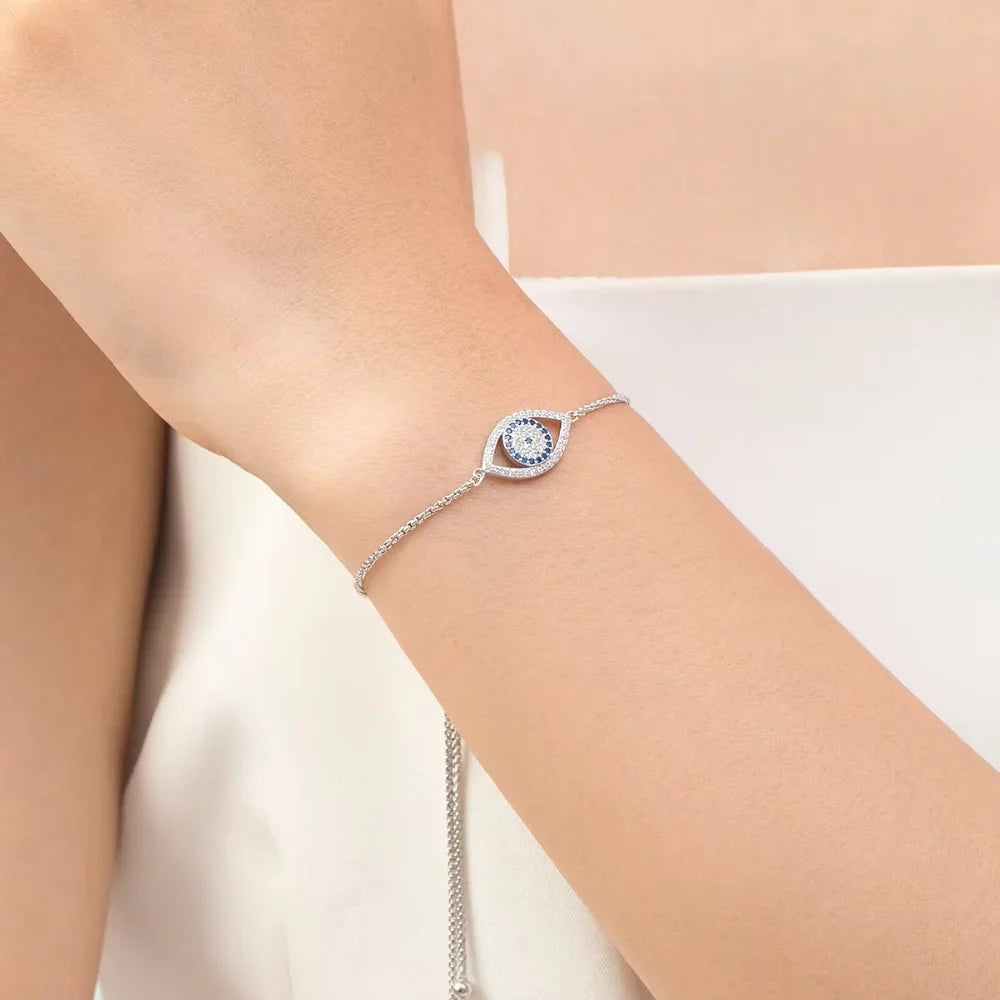 Evil Eye Bracelet Sterling Silver - Evil Eye Jewellery for Her