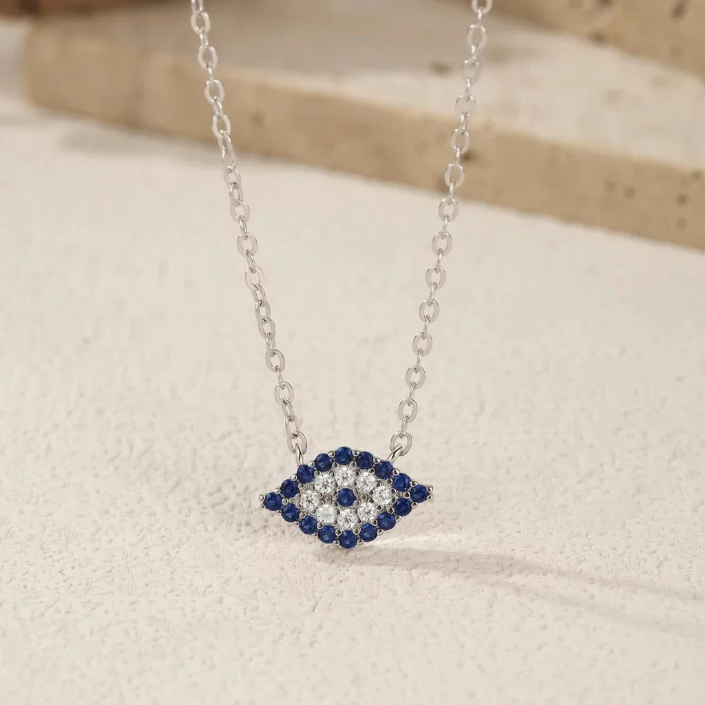 925 Sterling Silver Evil Eye Necklace for Women - Evil Eye Choker