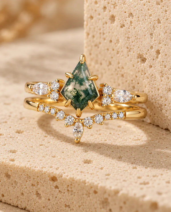 Moss Agate Rings