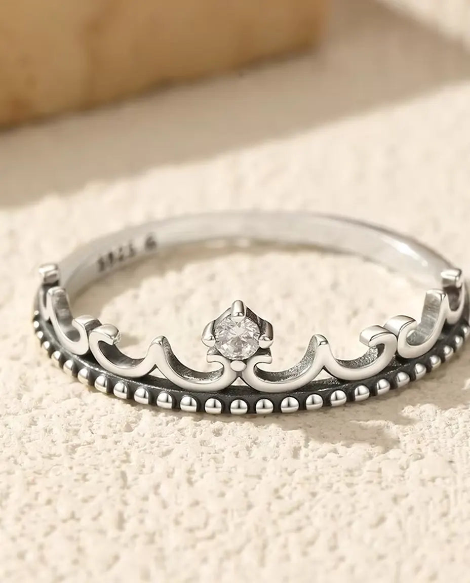 Oxidised Tiara Ring