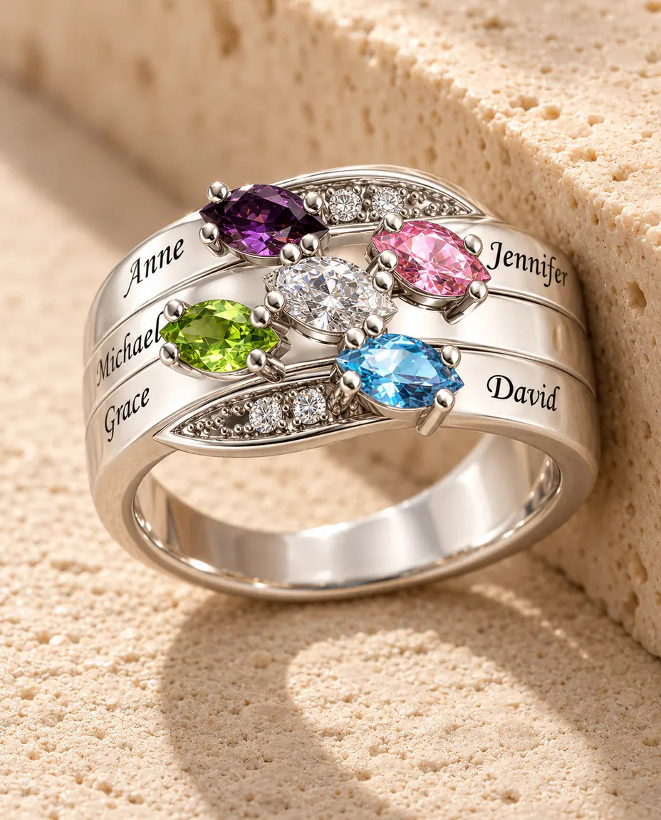 Personalised Ring for Mum - in sterling silver