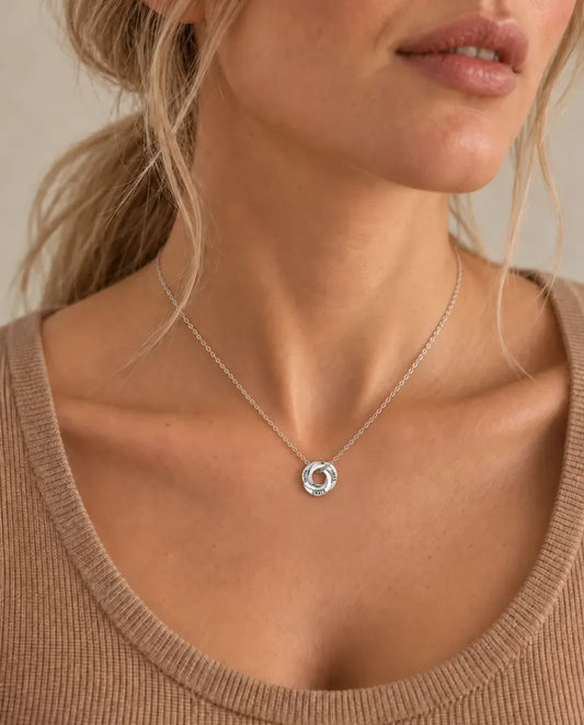 Russian Ring Necklace - worn on a model