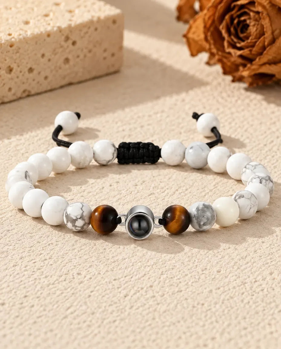 Personalised Photo Projection Bracelet for Women - laid flat